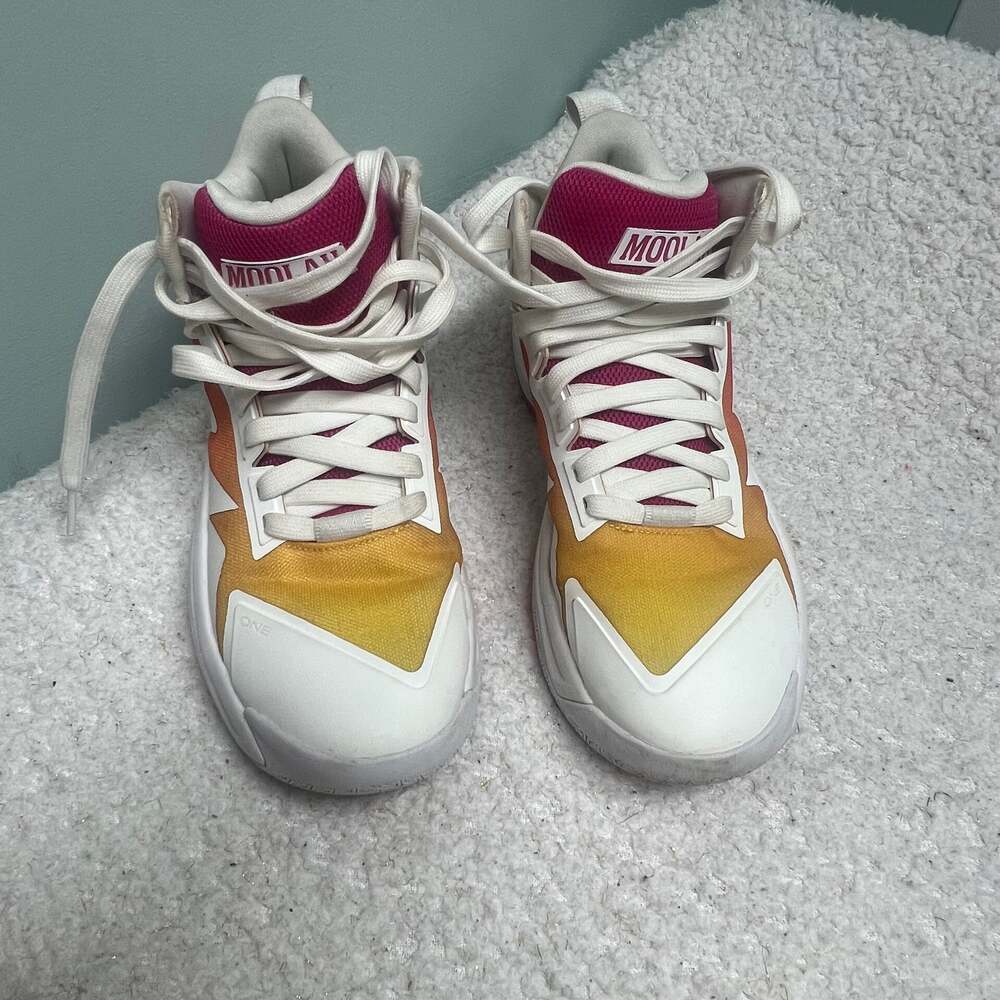Moolah Kicks Womens Triple Double Basketball Shoes Pink/Orange Size 8.5